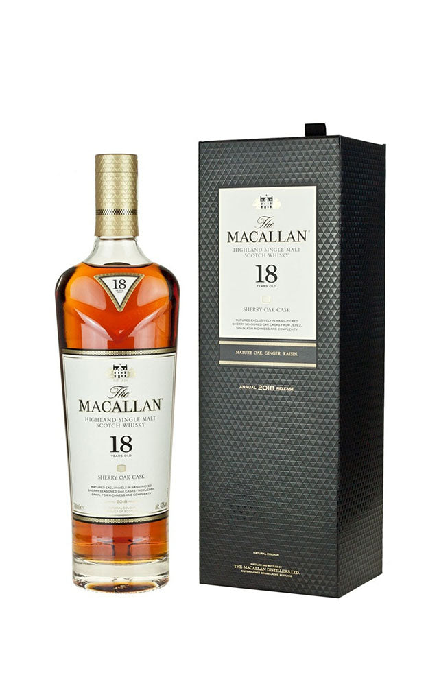 Macallan 18 Year Old Sherry Oak (Gift Box) 2019 release